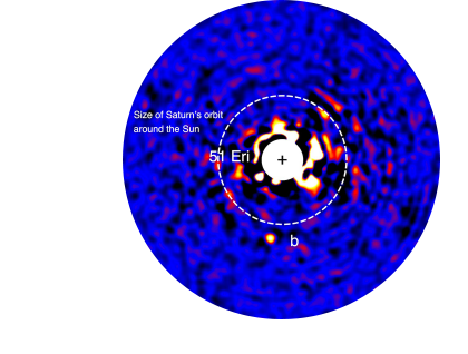 The Gemini Planet Imager (GPI) collaboration <a href="http://www.dunlap.utoronto.ca/first-discovery-for-a-new-planet-finder/">announces its first discovery</a>: 51 Eri b, an exoplanet orbiting a star 96 light-years from Earth. Astronomers at the Dunlap, including then Dunlap Director, Prof. James Graham, played a key role in developing GPI, a ground-breaking instrument designed to directly image planets orbiting stars other than the Sun.  <br />  <br /><span style="font-size:75%;"><em>Credit:  J.  Rameau  (UdeM)  and  C.  Marois  (NRC  Herzberg)</em></span>