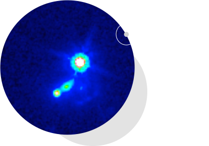 Dunlap Director, Prof. Bryan Gaensler and colleagues <a href="http://www.dunlap.utoronto.ca/record-breaking-galaxy-five-billion-light-years-away-shows-we-live-in-magnetic-universe/">measure the magnetic field of a galaxy five-billion light-years</a> from Earth, evidence that cosmic magnetism appeared early in the life of the Universe.  <br />  <br /><span style="font-size:75%;"><em>Credit: NASA</em></span>